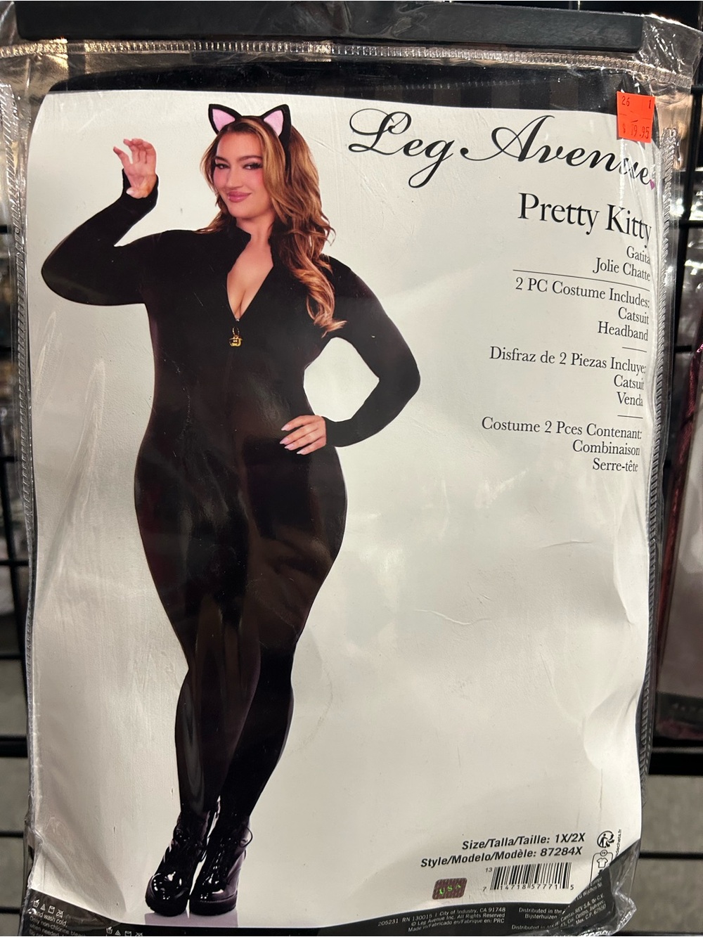 Leg Avenue Black Pretty Kitty Women's Cat Catsuit Costume